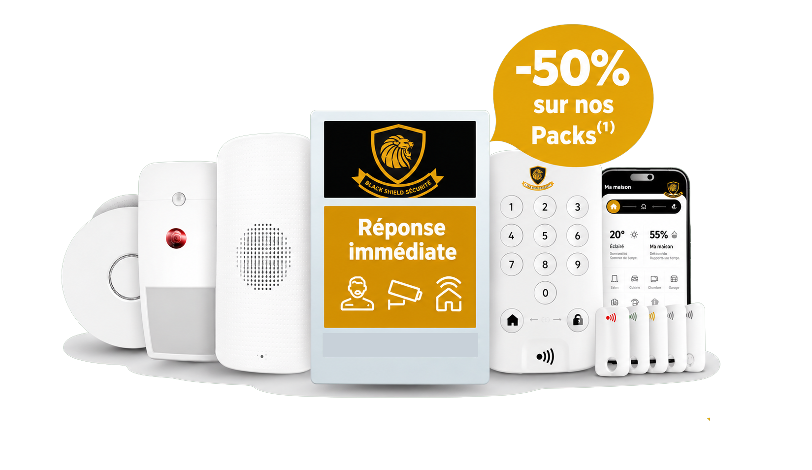 Équipements d'alarme Black Shield