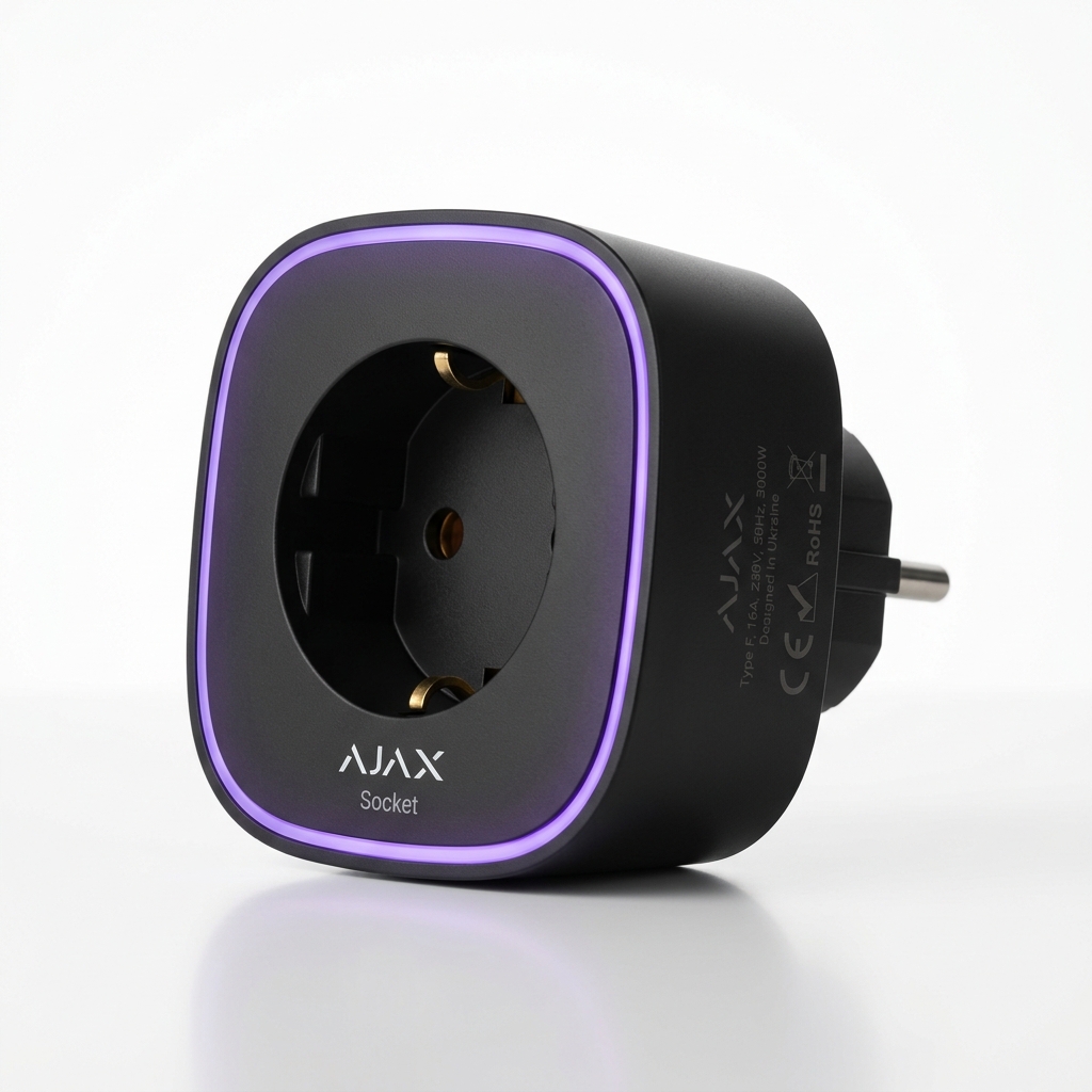 Vue 3 Prise intelligente finition noire mate